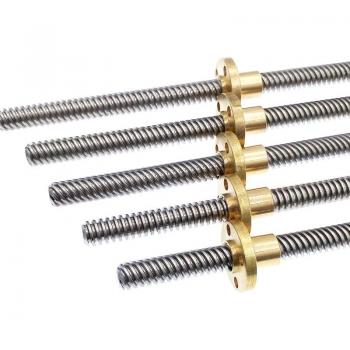 500mm T8 Linear Screw with Helical Pitch Options for 3D Printing