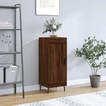 Brown Oak Engineered Wood Storage Sideboard by vidaXL (Dimensions: 34.5 x 34 x 90 cm)