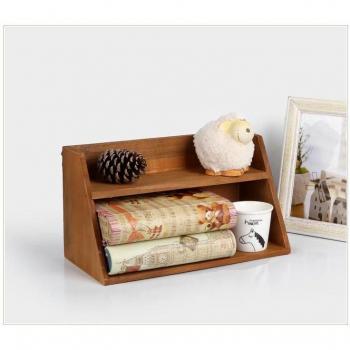 Zakka Style Solid Wood Storage Box 29.8x14.5x16.5cm