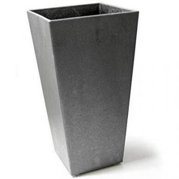 ECO GARDEN Sonata Recycled Rubber Plant Pot, Pewter, 50cm