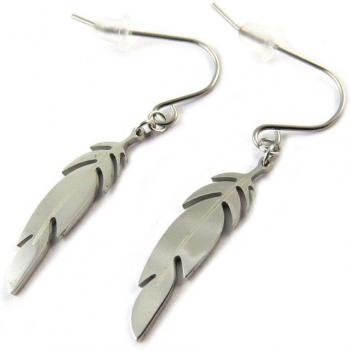 Acciaio Lily [N6283] – Orecchini Navajos – 25x7 mm in Argento