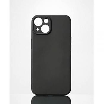 Capa Protectora en Silicona Negra con Efecto Mate para iPhone 14