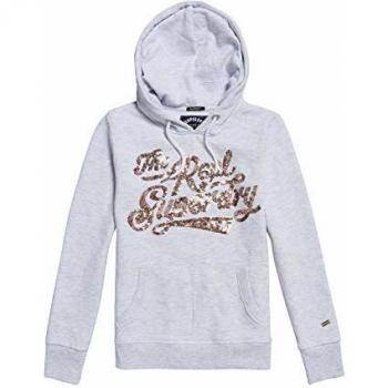 Superdry Sweat-Shirt À Capuche Tonal Sequin Entry, Gris