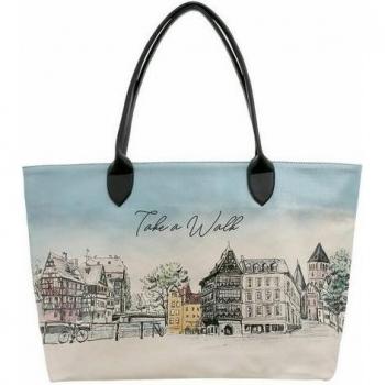 Damen-Weekender DOGO „Take a Walk“ vegan – 30 × 16 cm, einheitliche Größe