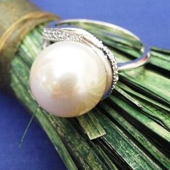 Silver 56 White Catherine Ring