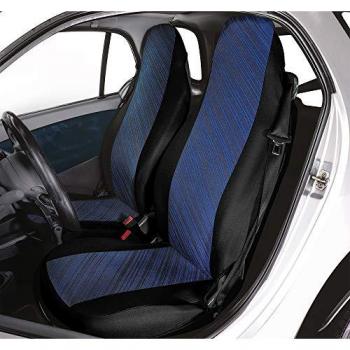 Smart Fortwo Sedile Anteriore Coprisedi Blu‑Nero – Tessuto Misto di Cotone