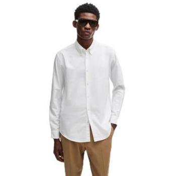 BOSS Freizeithemd Roan Slim Fit Weiß L