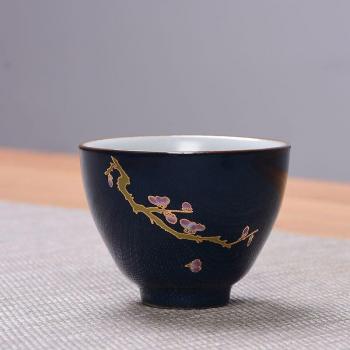 Taza de Té China Retro en Cerámica Dehua Hecha a Mano, Conjunto para Juego de Té Tradicional, 2 piezas/lote