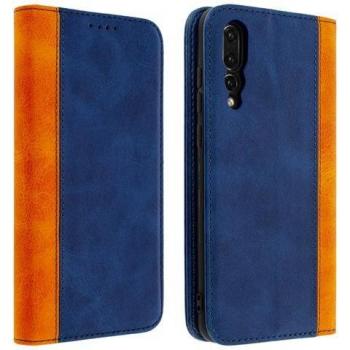 Cubierta de Portafolio Azul Sombra con Soporte para Huawei P20 Pro