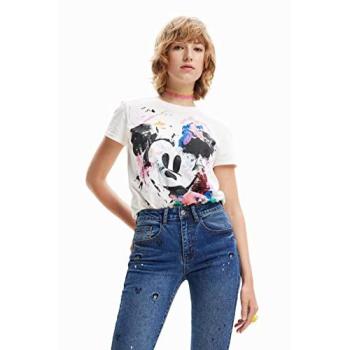 Bianca Desigual Mickey Art Cotton T-Shirt M
