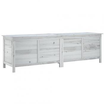 Contenitore da Giardino Bianco 198,5x50x56,5 cm Massello Abetecod mxl 112049