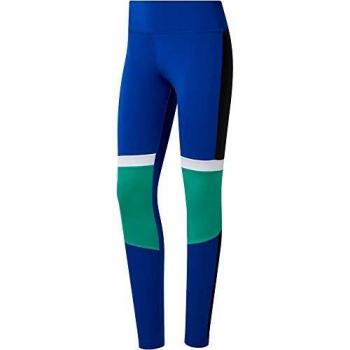 Reebok Damen-Woryt-Tights mit Paneelstruktur, blau, L, DY8085