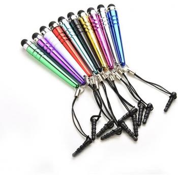 10Pcs Universal Touch Pen Stylus for Capacitive Screens with Dust Plugs