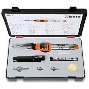 Saldatore Gas Set di 7 Accessori Valigetta Base Morbida Polietilene Espanso Art.1827K Beta