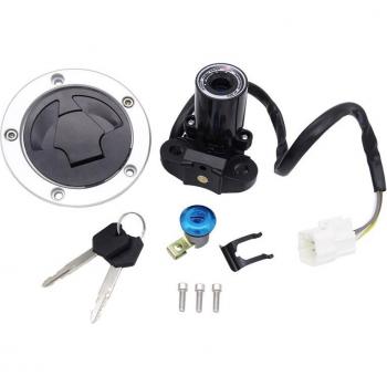Ignition Switch Lock and Gas Cap Set for Kawasaki Ninja ZX6R with 2 Keys