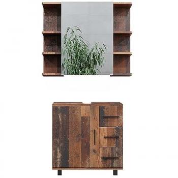 Mobili da bagno Ilias Vicco, 2 parti in rovere rustico