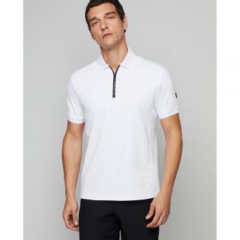 Polo City blanco de manga corta para hombre Hackett London