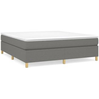 VidaXL Dark Grey King Bed Frame (Polyester/Plywood)