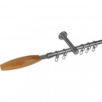 Gardinenstange LIEDECO Stil Lemvig 240 cm Ø 16 mm, 2 läufig, edelstahlfarben
