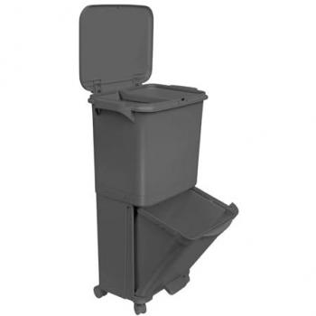Cubo de reciclaje Wellhome 38L antracita