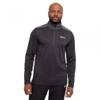 North Ridge Mens Fast Lightweight & Stretchy Half Zip Fleece, Active Fit Mid-Layer (Grey, Size Small)