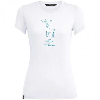 Salewa Deer Dri-Rel T-Shirt Femme, Bleu chiné