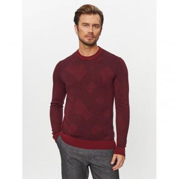 Boss Herrenpullover Motivo Dunkelrot Regular Fit