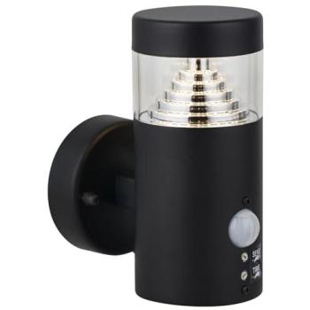 LED Outdoor Motion Sensor Wall Light (Black) – Pyramid by First Choice Lighting