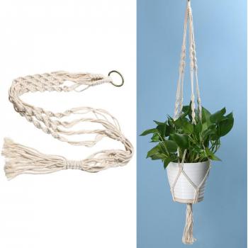 Macramé de Planta para Patio y Jardín