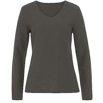 LASCANA Langarmshirt, aus strukturierter Ware schwarz