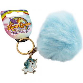 Rainbow Unicorn Pom‑Pom Keyholder