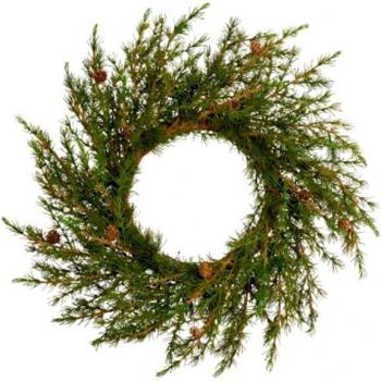 Couronne de pin vert Sia Deco pour Noël D60