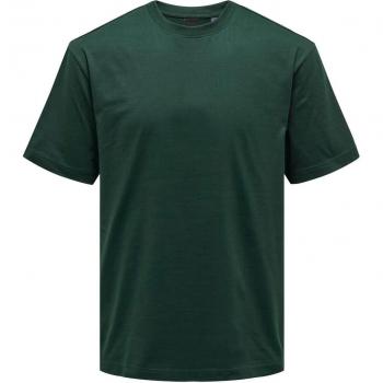 ONLY & SONS Maglietta ONSFred Ampio Girocollo Verde Scuro