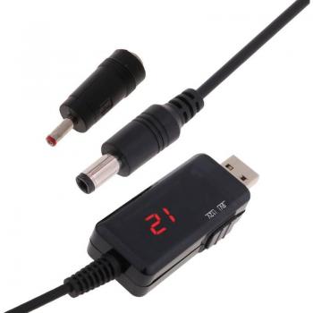 Fuente de alimentación DC Boost 5V a 9V 12V USB con visualizador R2JB