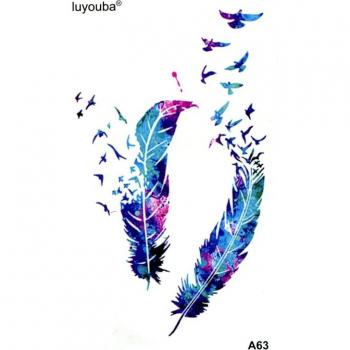 Plume de Lotus : Autocollant Tattoo