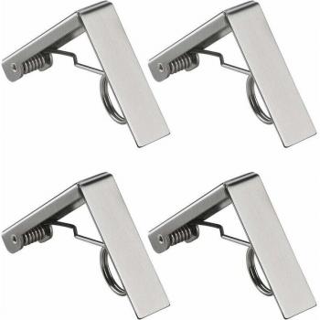 Spring Clip Tablecloth Holder, 4‑Pack – Stainless Steel