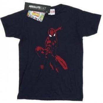 Maglietta navy blu Spider-Man Shadow per ragazze