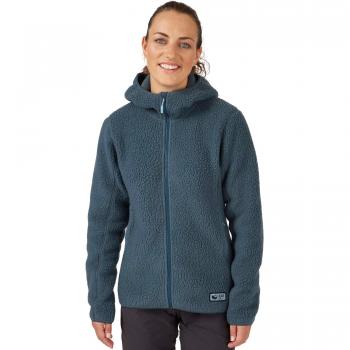 Rab Women's Full Zip Shearling Hoody, Orion Blue, UK Size 14