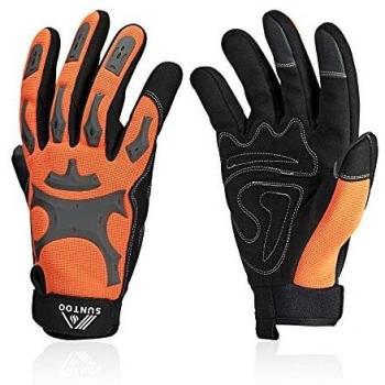 Suntoo Builder Gardener Mechanic Gloves (Black, XL)