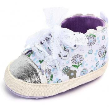 Zapatos de primeros pasos con flores