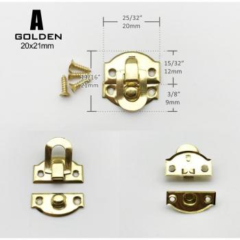 Cofre de Joyas de Madera con Cierre Bloqueable, Diseño Antiguo, 20x21 y 26x29mm, 6 Unidades