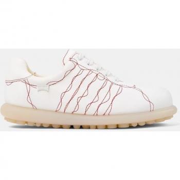 Zapatillas CAMPER Twins de piel lisa para mujer, estampadas, color blanco, talla 40