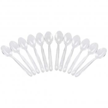 Almuerzo Eco Algon: Set de 12 Cucharas Transparentes 14cm