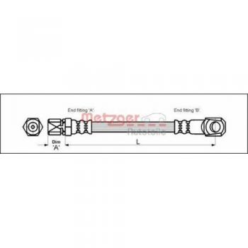 Metzger 4118144 Bremsschlauch