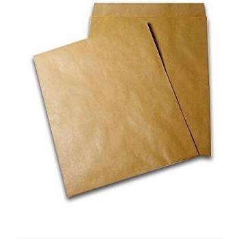 Boîte de 100 pochettes radio kraft brun 375x450 90 g/m² gommées