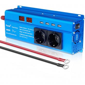Dinoply 12 V → 220 V Inverter 3 kW avec charge USB
