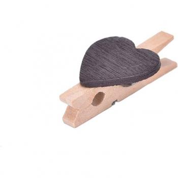 Mini Colored Heart Clothespins