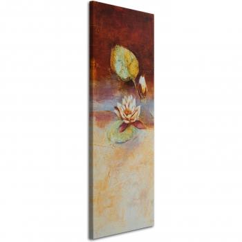 Ozeanische Blume Seerose Wanddeko 30x90 cm – Bernstein