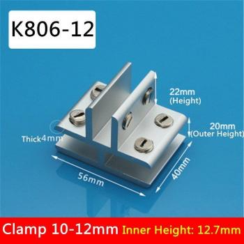Abrazaderas K806-12 para estantes de vidrio de 10 a 12 mm, 270 grados