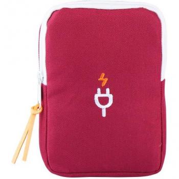 Women's Portable Pouch with Power Bank and Data Lines